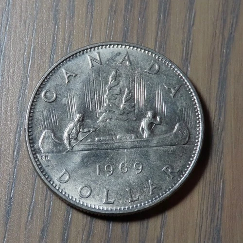 Canada $1 One Dollar Coin, 1969