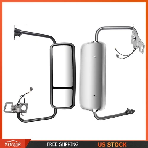 For 2005-18 Freightliner Century/Columbia Rearview Mirrors Complete Pair Chrome