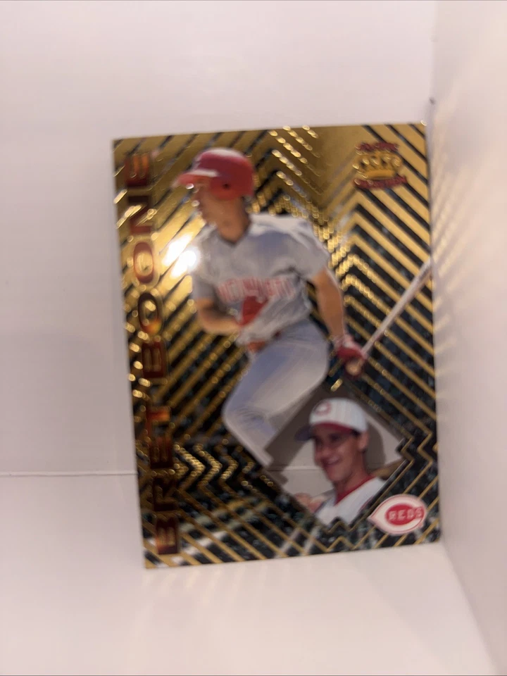 1997 Pacific GOLD PRISM #90 Bret Boone Reds RARE ACETATE WINDOW SUPER PREMIUM - Image 2 of 3