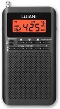 NOAA Weather AM FM Radio Portable Battery Operated by 2 AA Batteries Black