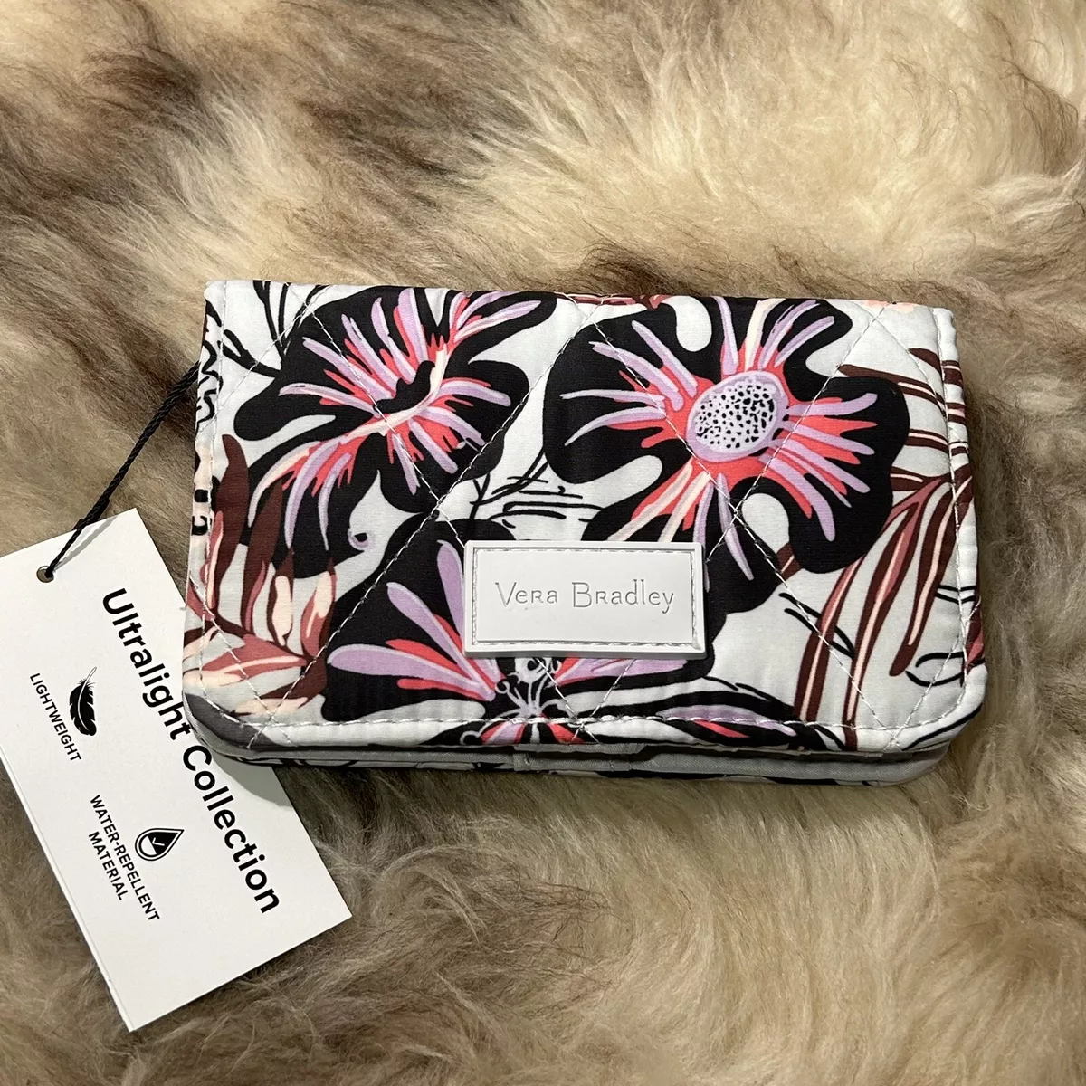 NWT Vera Bradley Ultralight RFID Small Bifold Wallet - Sun Washed Tropical Print