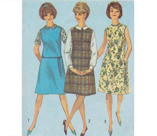 Vintage 1960s Jumper Dress Pattern 