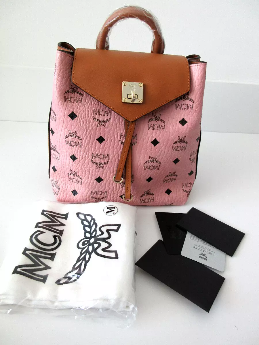 Mcm small cheap pink backpack