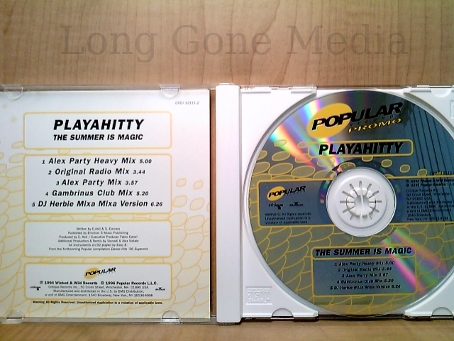 The Summer Is Magic by Playahitty (CD, Promo, Maxi, 1996, Popular