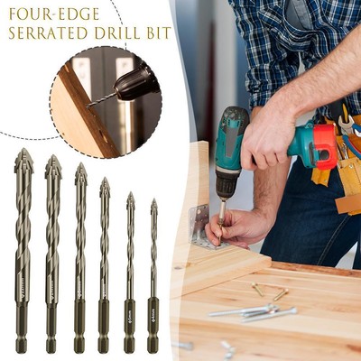 4-7X New Four-Flute Sawtooth Eccentric Drill Bit, Cozy Bits 4-16mm＜ Drill X6J1