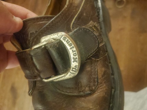 ULTRA RARE VINTAGE 90'S DOC MARTENS MONK BUCKLE STRAP SHOES MEN'S SIZE US6 - Picture 5 of 12
