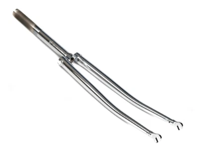 BLB flat crown fork Chrome Fork Gabel Stahl verchromt NEU 1" 700c Original - Bild 1 von 4