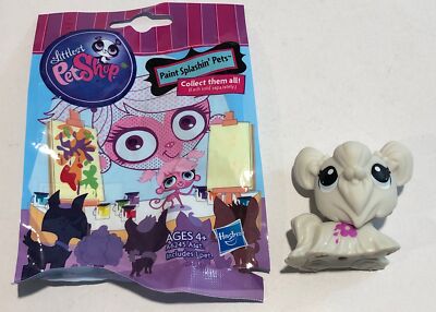 Littlest Pet Shop Authentic Hasbro LPS Paint Splashin  Maltese Dog #3518