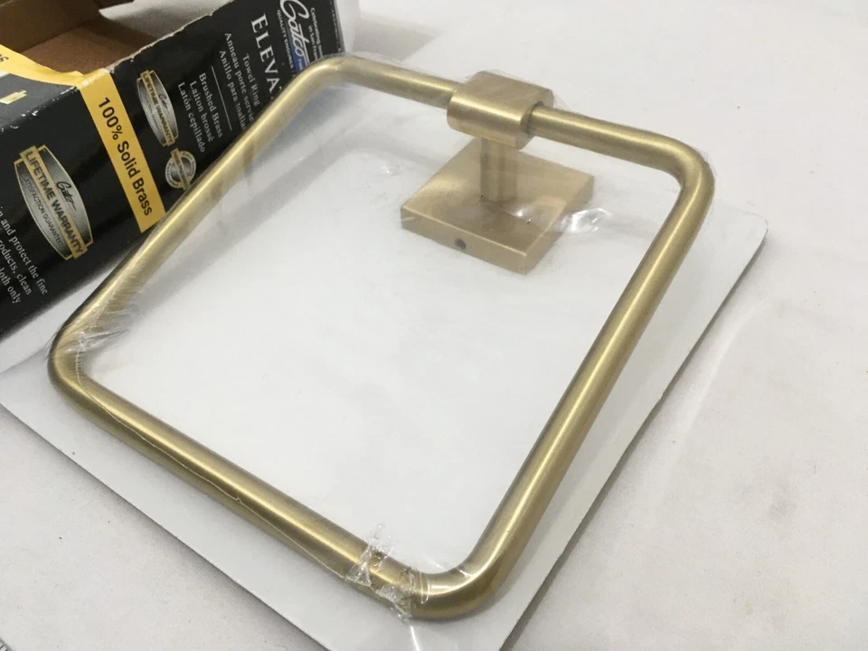 (1) NUEVO Anillo Toalla Gatco Elevate 100% Latón - LATÓN CEPILLADO - #4062 (sw) Foto 2 de 4