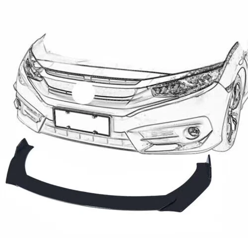 For Hyundai Tucson Front Bumper Lip Splitter Spoiler 86.6" Side Skirts Black - Изображение 3 из 4