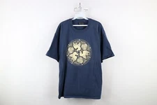 Vintage 90s Streetwear Mens XL Faded Celtic Design Dove Bird T-Shirt Blue USA