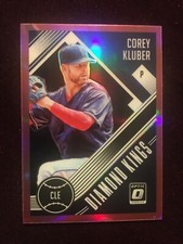 2018 Donruss Optic Diamond Kings Indians Corey Kluber Pink Refractor Card #5