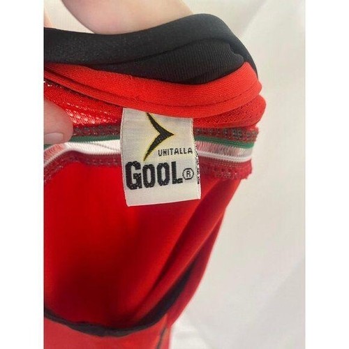 Unitalla Gool Mexico Boy's Large Soccer Shirt Red and Black Short Sleeve - Picture 7 of 8