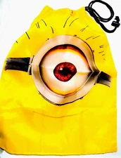 Despicable Me Minions Drawstring Pouch Bag One Eye Yellow Bag Lightweight Travel