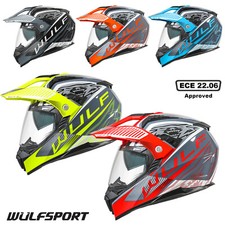 Wulfsport Adults Optima Adventure Helmet Enduro Motocross MX Trials Dual Sport