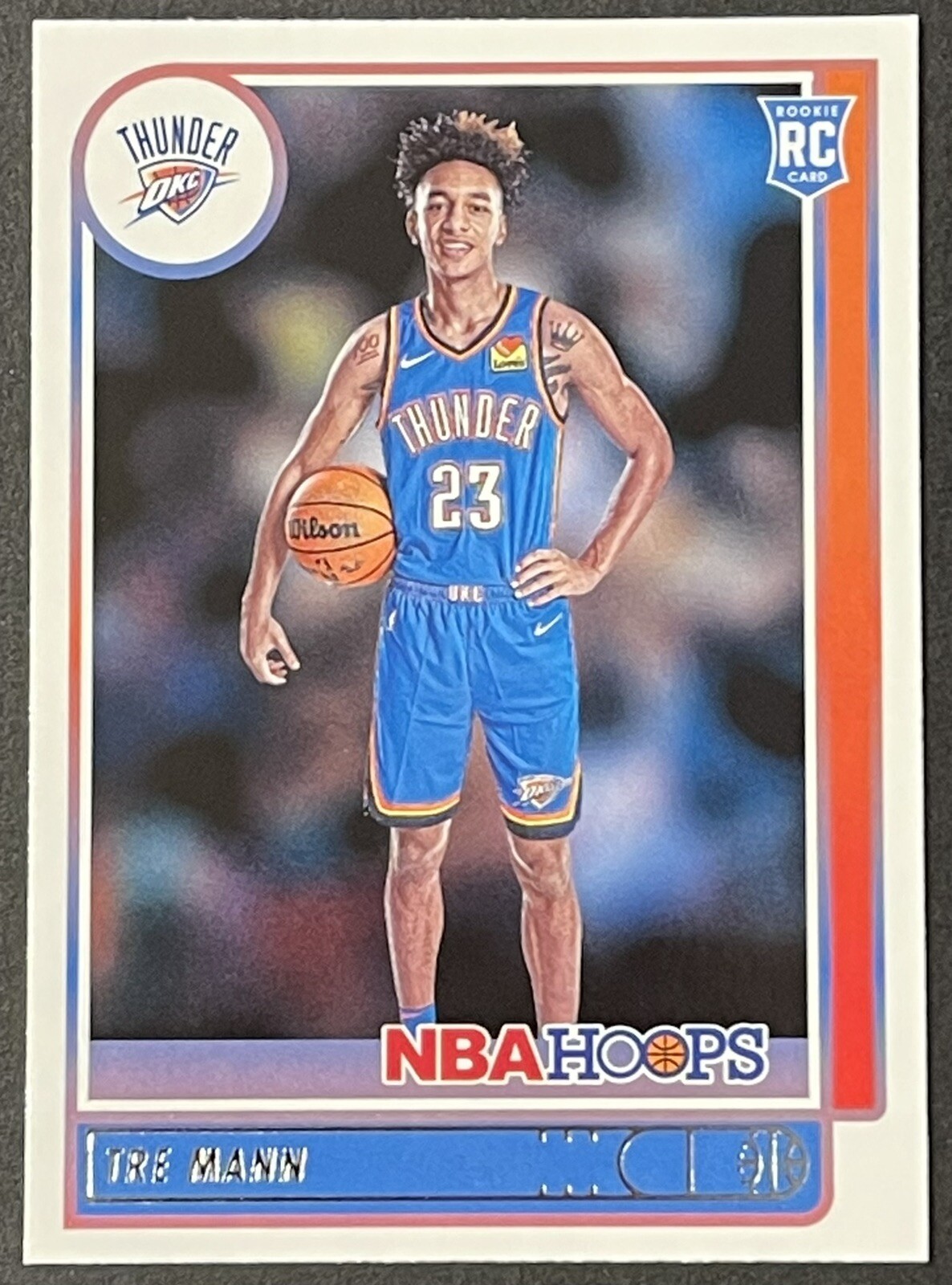 2021-22 NBA Hoops Tre Mann FIRST NBA RC Rookie Card #237 OKC Thunder