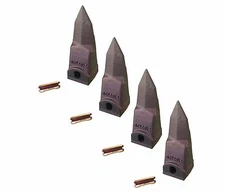 4- Bobcat Stye Mini Excavator / Skid Bucket Teeth w/ Pins - 7107320 , 6737325TL