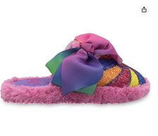 Nickelodeon Jojo Siwa Star Swirl Scuff Slipper Little Girls size 2-3