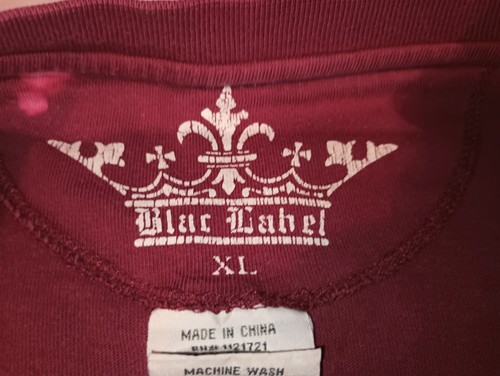 Blac Label Mens Long Sleeve Red Shirt 100% Cotton XL Rare Missing Rivots - Picture 6 of 12
