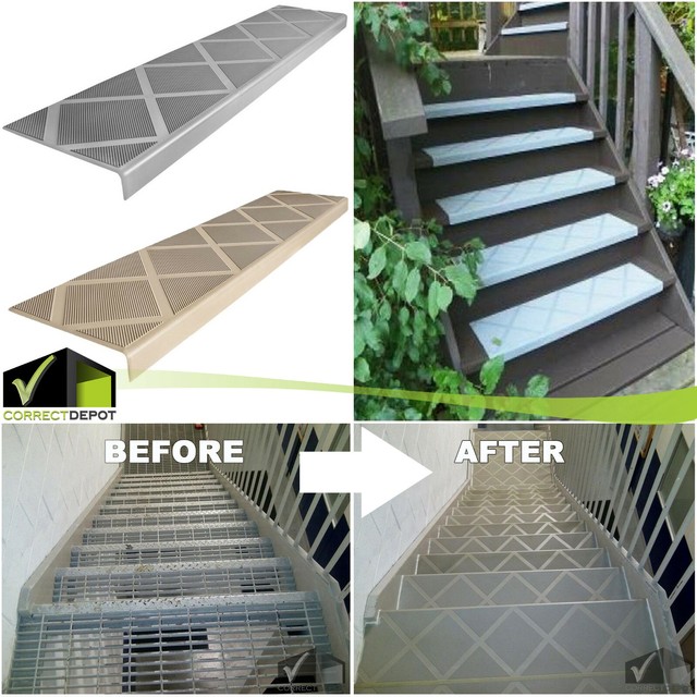 AntiSlip Stair Tread Composite 48" Step Cover Indoor And Outdoor Safe