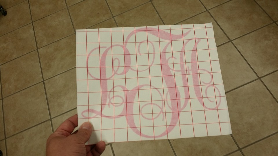 Monogrammed Car Decal Vinyl Sticker Interlocking Vine Personalized ...