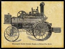 Minneapolis Traction Engine NEW Metal Sign - 24"x30" USA STEEL XL Size 7 lbs