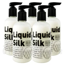 Pack of 5 Liquid Silk lubricant Intimate lube Water based Luxury 5 x 250 ml
