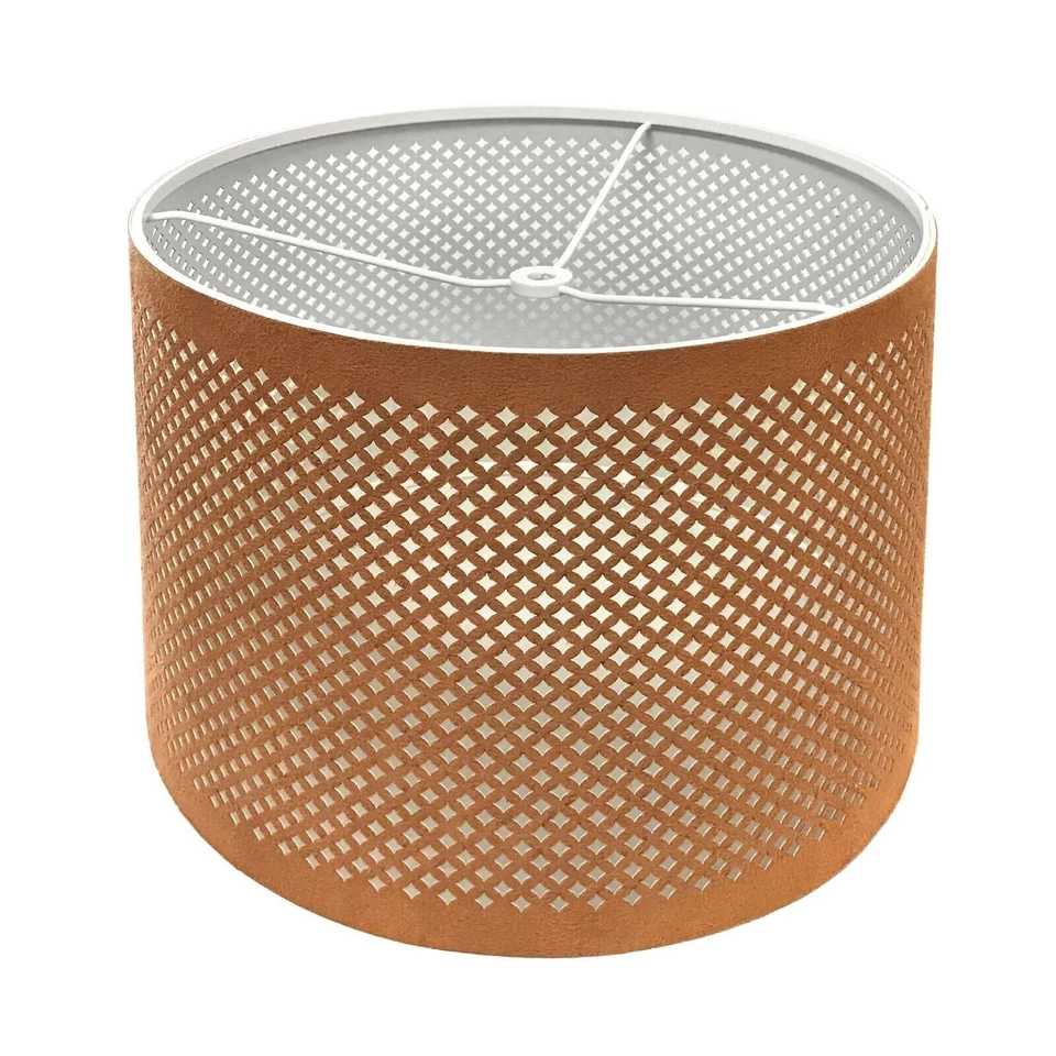 Royal Designs Inc Imitación Cuero Lámpara Pantalla Tapa Dura Tambor Plantilla Diseño Hágalo Usted Mismo Kit Foto 2 de 4