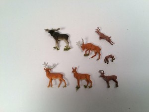 HO SCALE LOT OF WOODLAND ANIMALS PREISER DEER & MOOSE | eBay