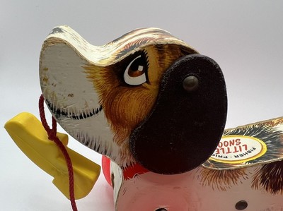 Chien En Bois Vintage Little Snoopy Fisher-Price - Jouet Années 60-70 - Collection Rétro