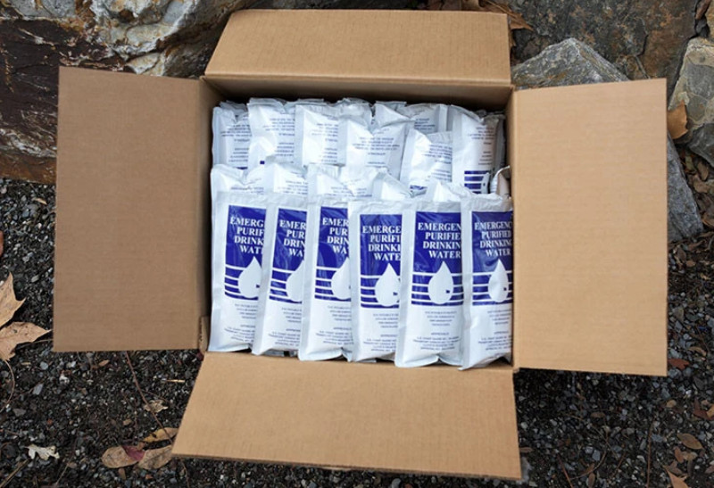 (96) SOS Emergency Purified Drinking Water Packets Survival 