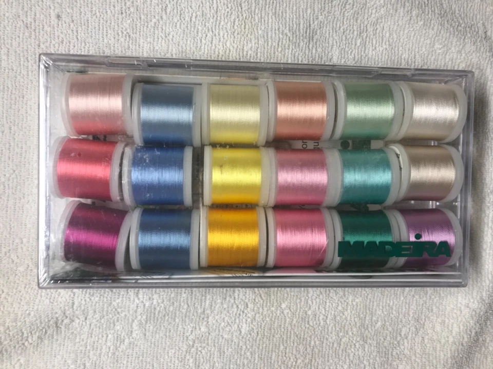 Madeira Rayon Embroidery Sewing Machine Thread - New - 18 Colors - 220 yds each - Image 2 of 2
