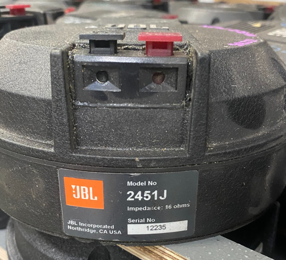 JBL 2451J Neodymium High Frequency Compression Driver, 16 Ohm