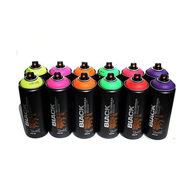 #ad #ad Montana Black 400ml Set of 12 Fluorescent Colors Graffiti Street Art Mural Sp... $156.28