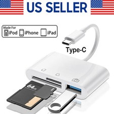 TF/SD Card Adapter Camera Reader Camera Android Type-c For iPhone15 Pro Max LOT