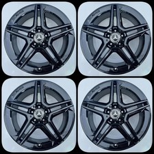 MERCEDES BENZ A-CLASS CLA B-CLASS 18" AMG X 4 BLACK ALLOY WHEELS SET A1774011500