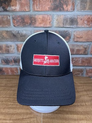 Mesquite Amateur Golf Nevada Embroidered Logo Black White Strapback Pukka Hat