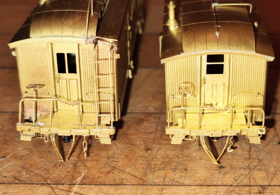 Key Imports HOn3 Brass D&RGW “Chili line” Train 2-Car Set Coach & Short RPO Nice - Image 4 of 4