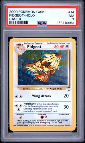 2000 POKEMON GAME BASE II #14 PIDGEOT-HOLO PSA 7