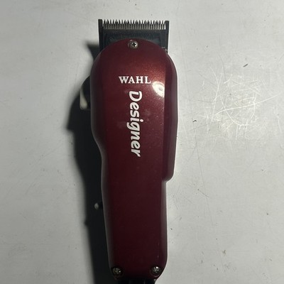 Wahl Designer ST Hair Clipper Corded Burgundy Tested Working Salon Use With Top