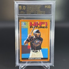 2022 Bowman Chrome Marco Luciano Hi-Fi Futures Orange Refractor # 10/25 FCG 9