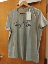 Image of Tommy Hilfiger Mens Grey Cotton T Shirt Size XXL BNWT ❤️CHARITY 