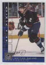 2001-02 ITG Be A Player Memorabilia Sapphire /100 Mattias Ohlund #219 0s55