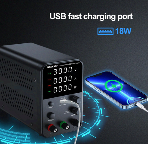 DC Variable Power Supply 30V 10A, Adjustable Bench Supply with USB QC - Picture 5 of 12