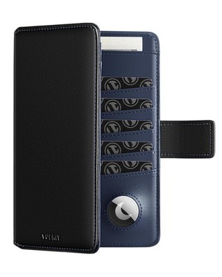 Passport Holder with Airtag Holder RFID Blocking Passport Wallet Travel Leath...