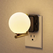 LED Night Light, 3000K Warm Night Lights Plug into Wall, 0-100LM Dimmable Night 
