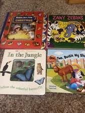 Lot of 5 Children BOARD Hardcover BABY TODDLER DAYCARE Kids BOOKS 4B