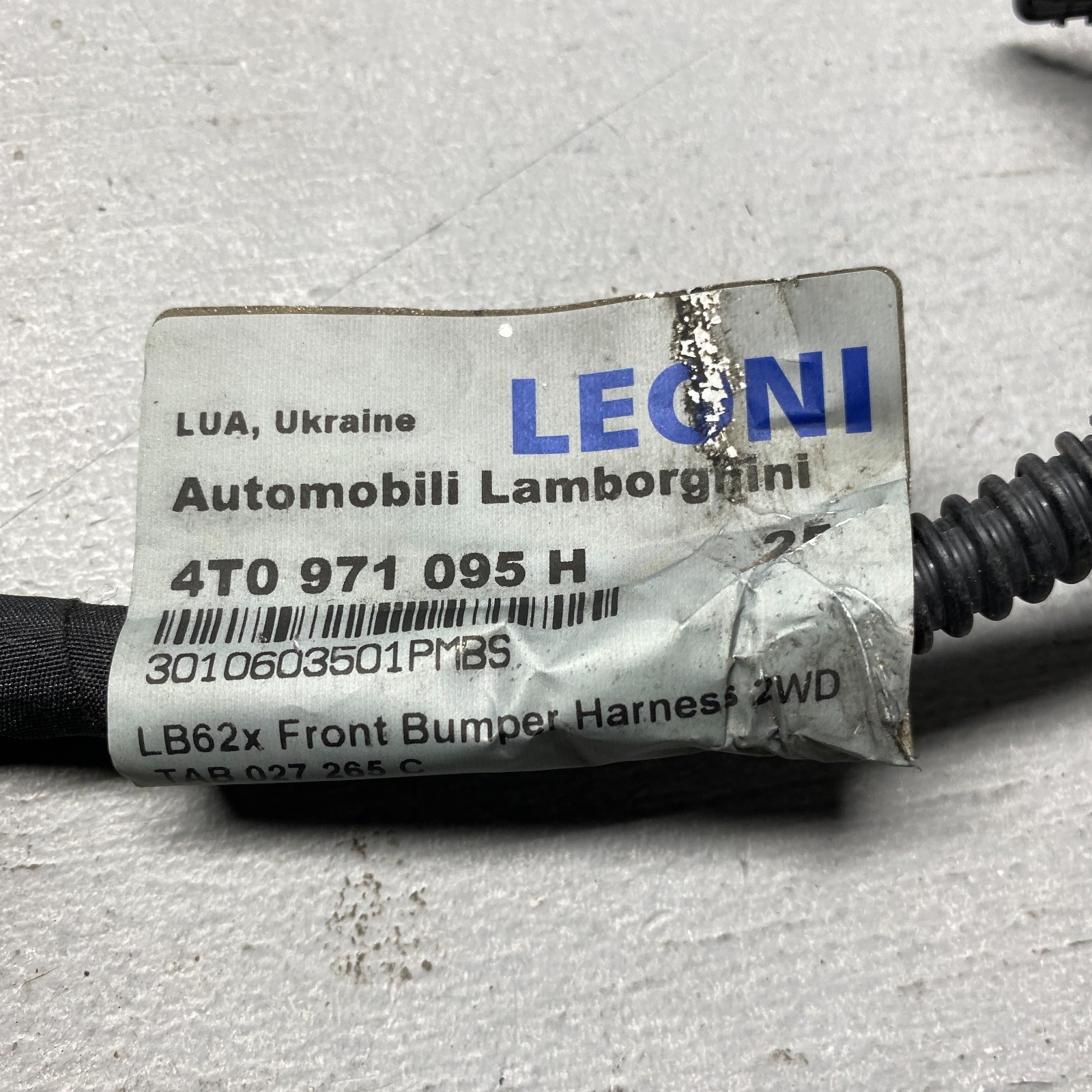 2018 Lamborghini Huracan LP580 Front Bumper Harness 4T0971095H