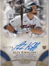 2021 Topps Tier One Minnesota Twins Alex Kirilloff Break Out Autographs 091/250