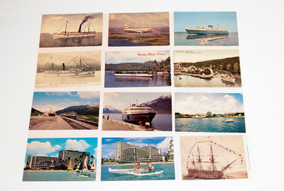 Postcard 40+ Lot Foreign Ships Trains Boats Aircraft Standard And Continental